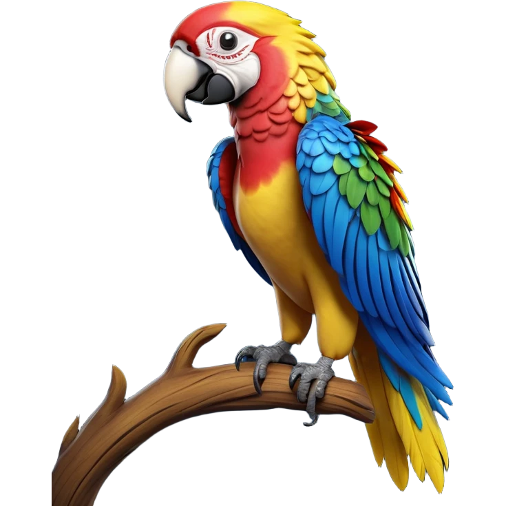 cinematic-macaw-realistic-full-body-standing-emoji,-vibrant-feathers-glowing-with-rich-reds,-blues,-and-yellows,-head-tilted-dramatically,-curved-black-beak-gleaming,-piercing-dark-eyes-exuding-confidence,-simplified-yet-realistic-focused-features,-highly-detailed,-glowing-with-an-almost-sarcastic-glow

 emoji