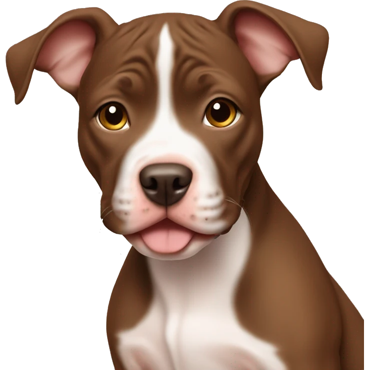 Brown Pitbull puppy emoji