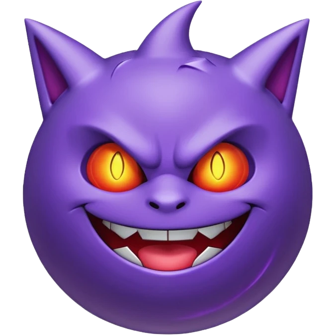 Scary gengar with purple energy ball emoji