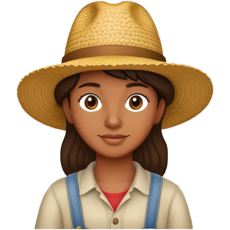 Hispanic person in the fields emoji