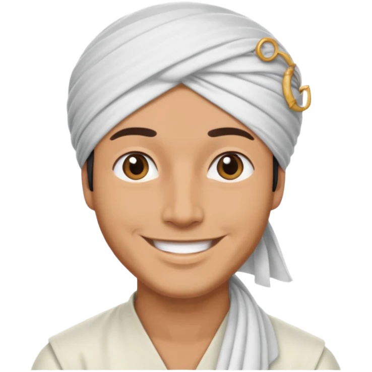 photo of a man's head wearing a turban emoji