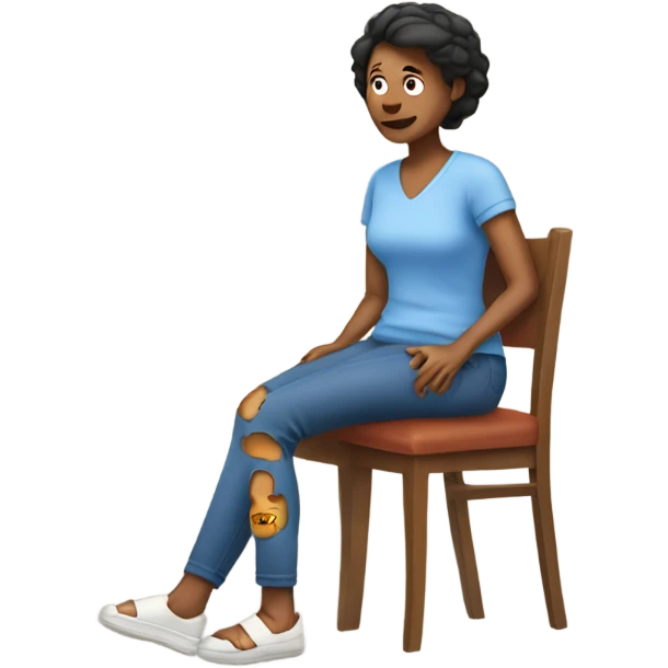 Mam with broken Knee emoji