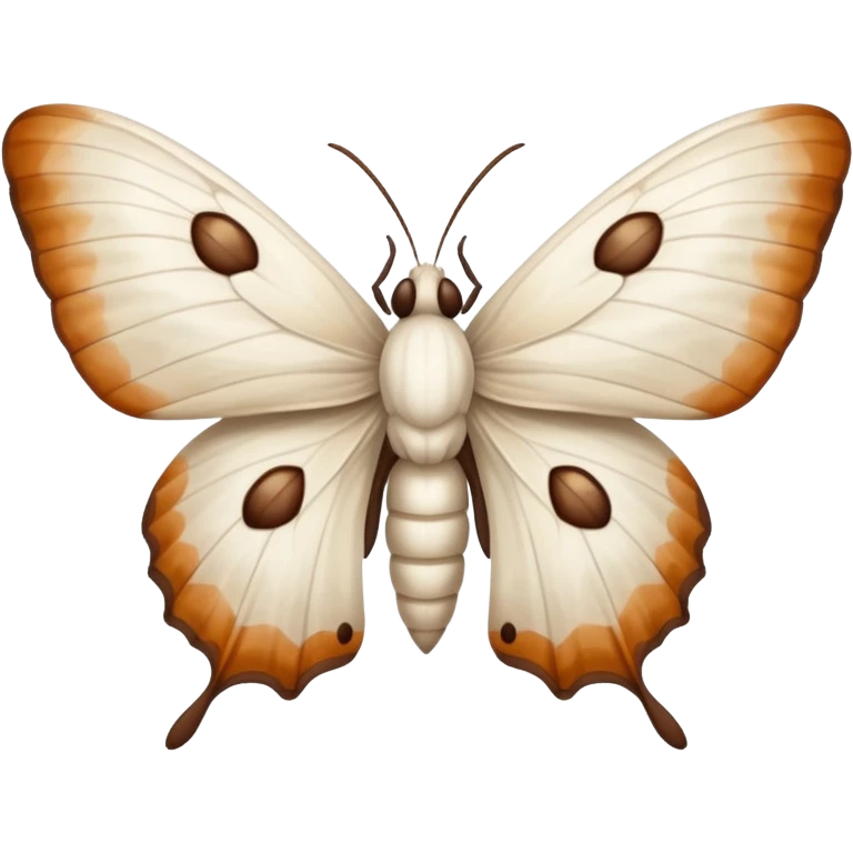 White moth with brown spots emoji