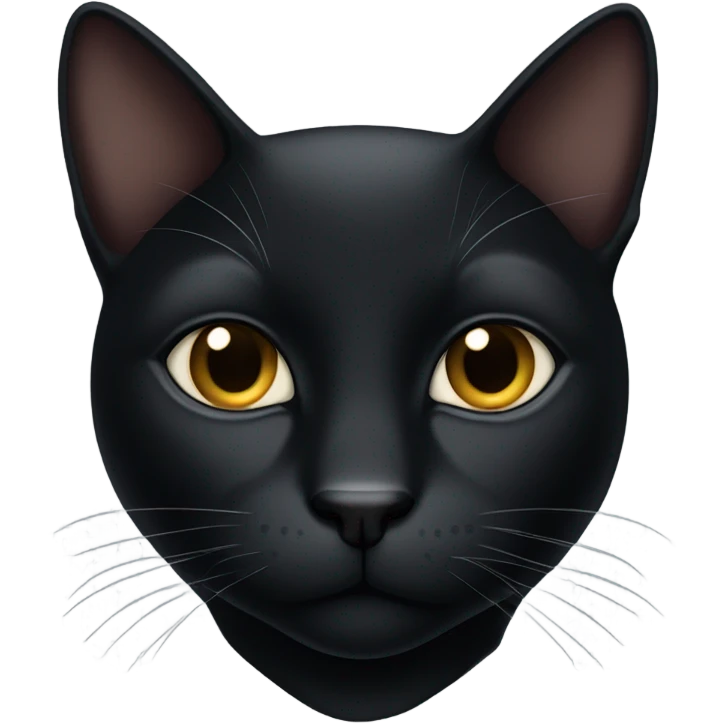 black cut cat emoji