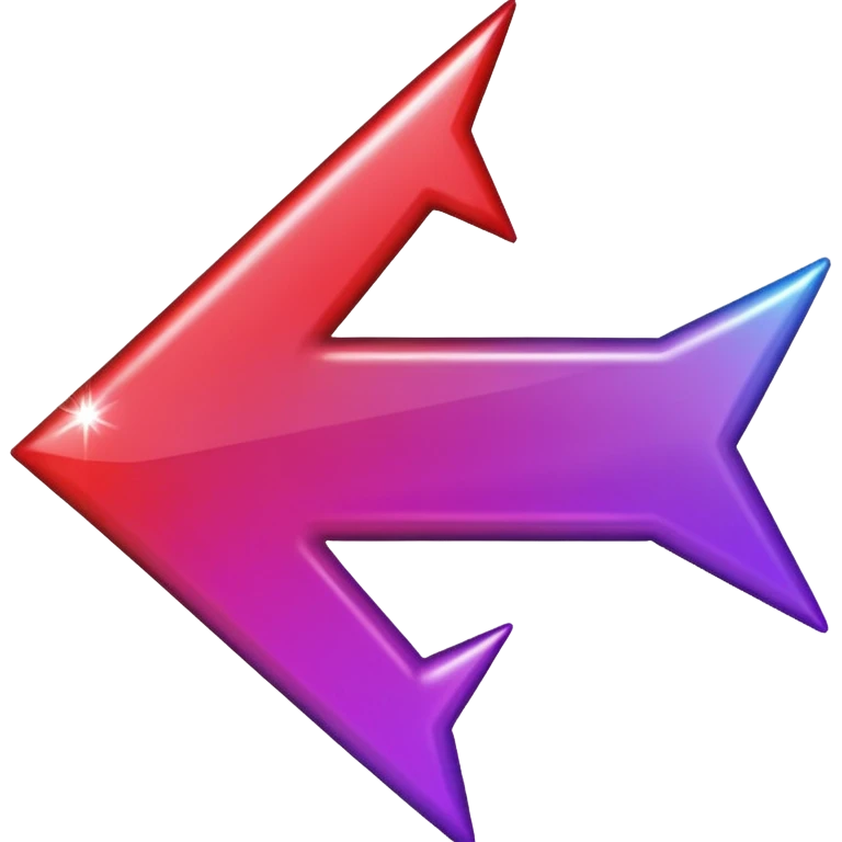 color gradient between red and purple glitter arrow for right emoji