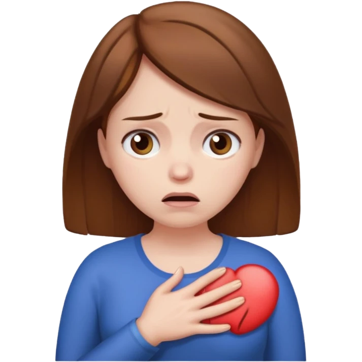mulher com dor na barriga emoji