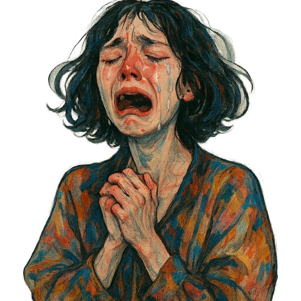 감정이 북받쳐 우는 사람, 독특하고 감성적인 스타일 emoji