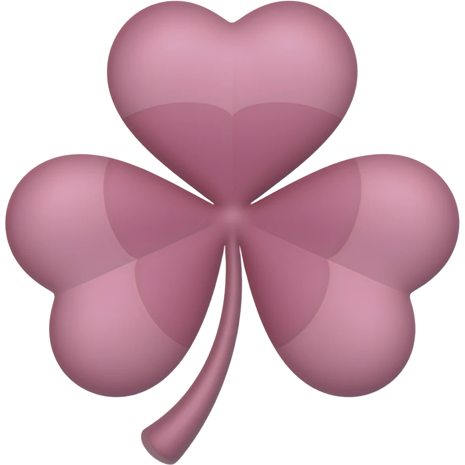 leaf clover make it four sides and pink color emoji