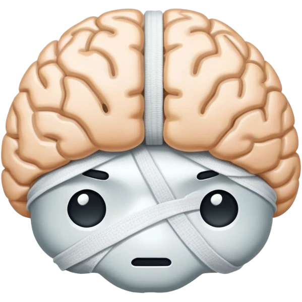 brain wrapped in a bandage emoji