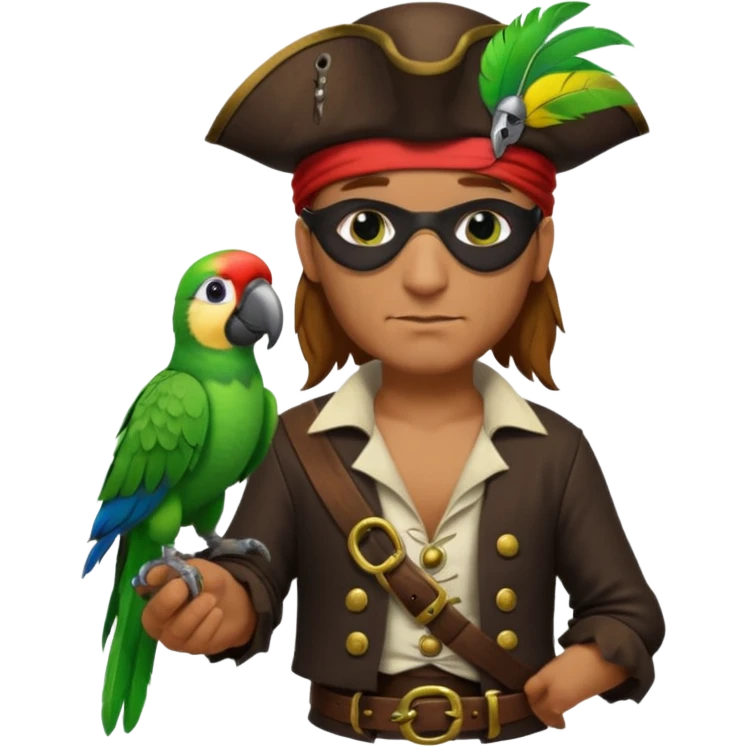 pirate and parrot emoji