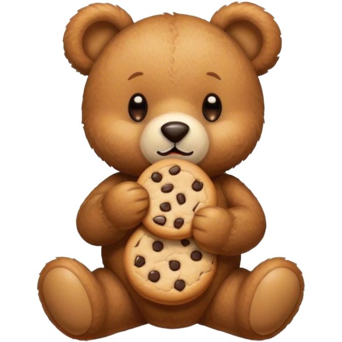 orsetto che mangia un biscotto emoji
