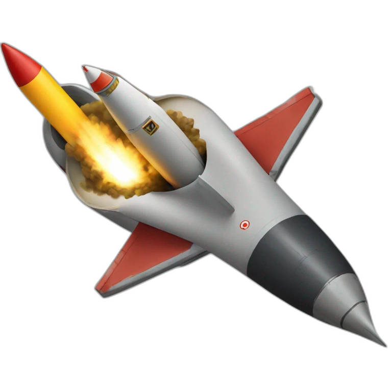 Vladimir Poutine sur un missile emoji