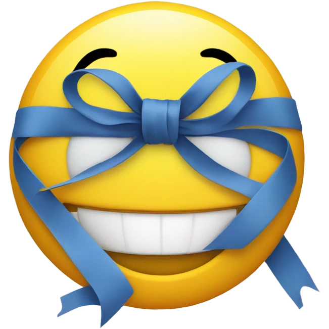smiley face with ribbon in head emoji