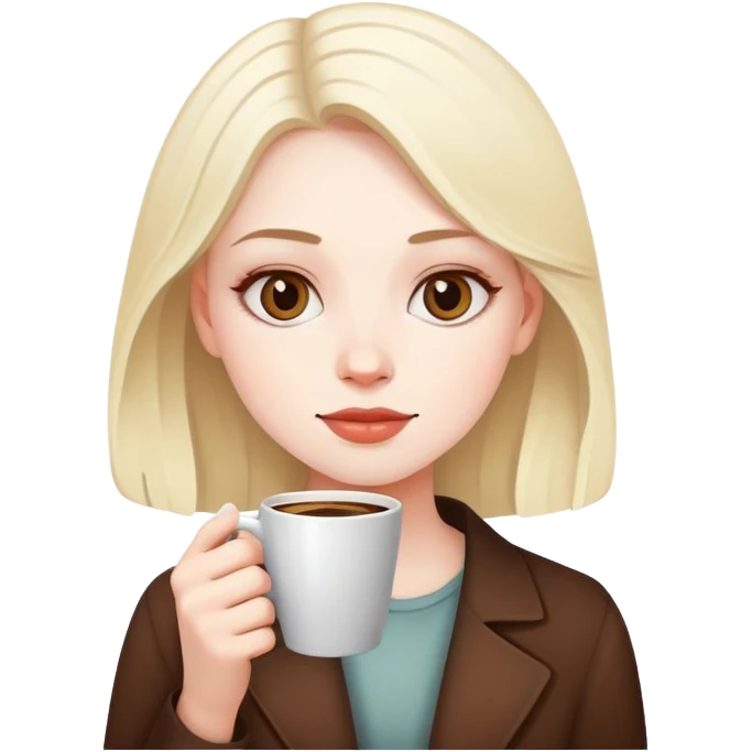 Girl with Coffee emoji