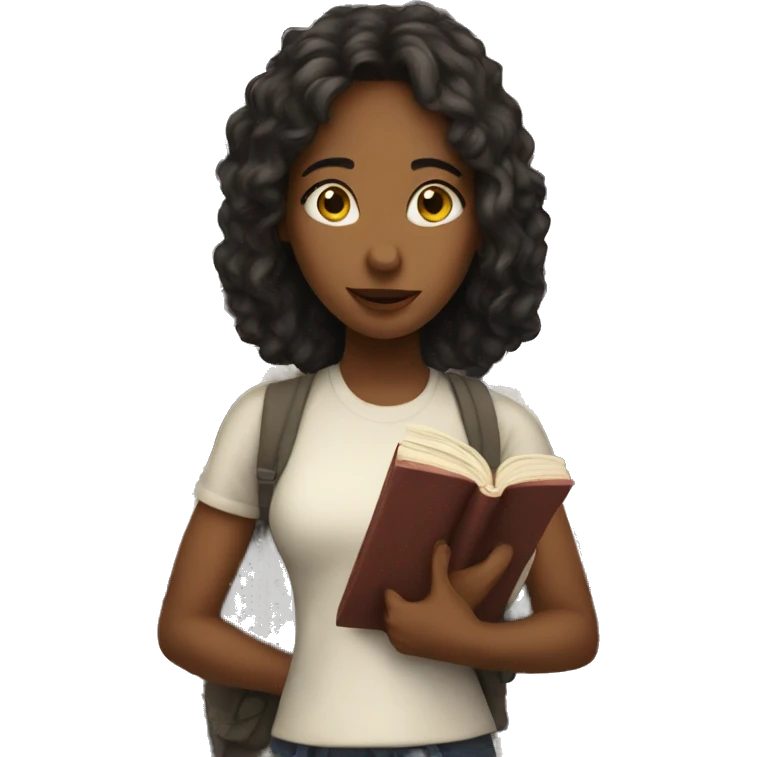Read heard girl with book emoji