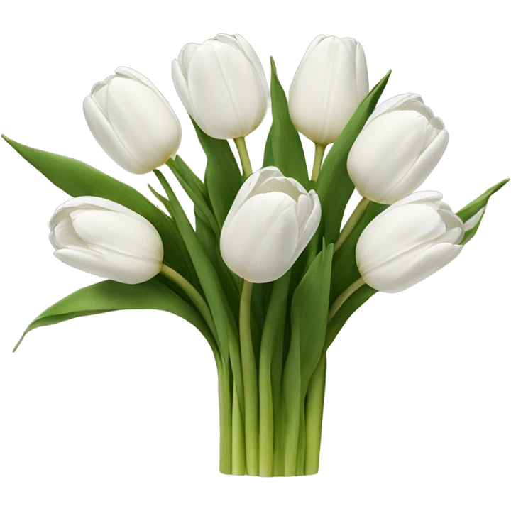 white tulip bouquet  emoji