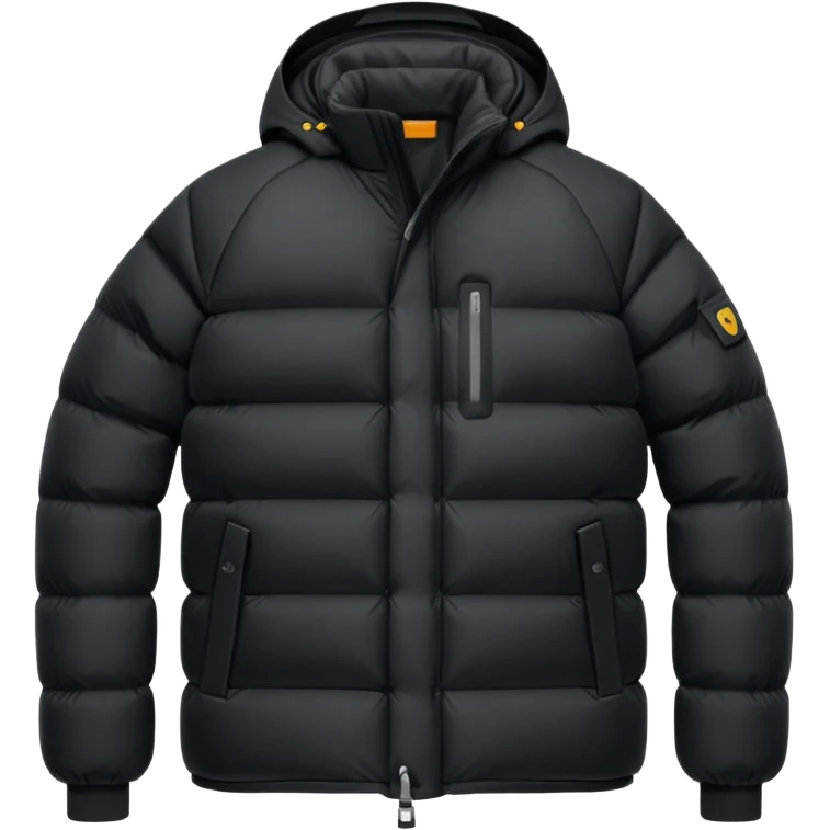 a black goretex puffer jacket emoji
