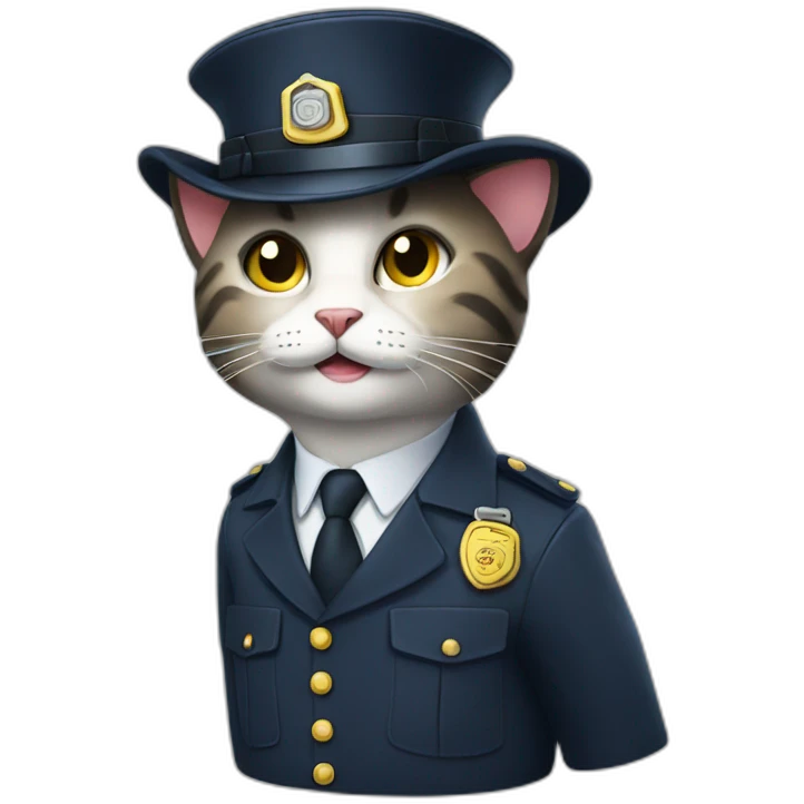 inspector Confident cat emoji