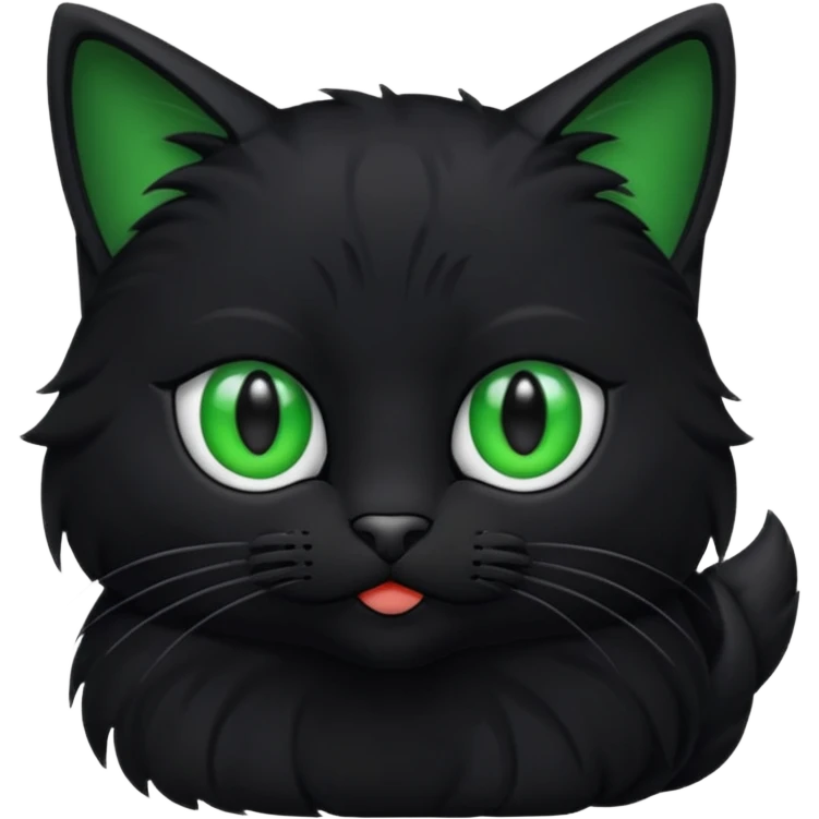 Chat noir assis emoji