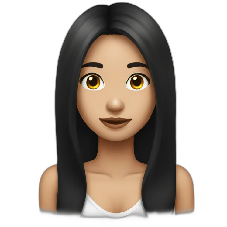 Girl black long hair receive dinero emoji