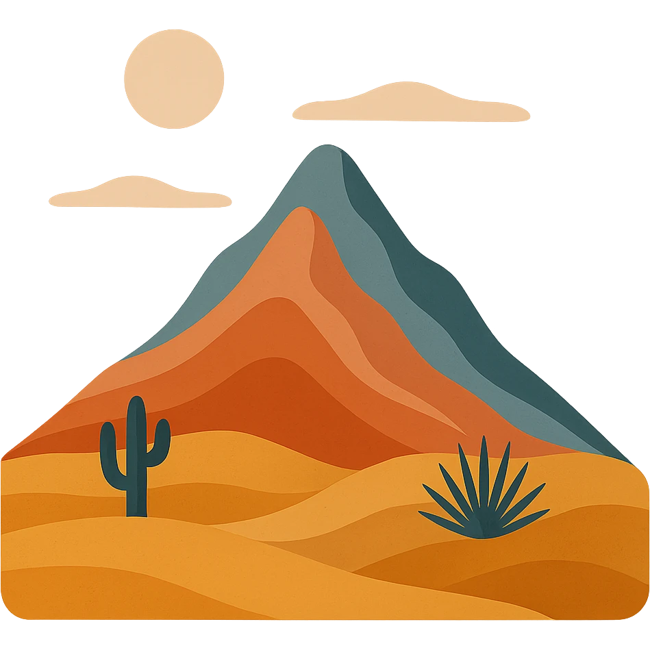 A modern desert mountain, wallpaper, modern emoji