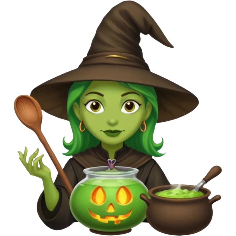 green witch cooking potion emoji