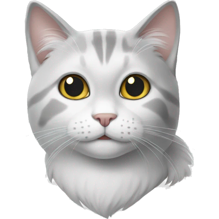 White and grey cat  emoji