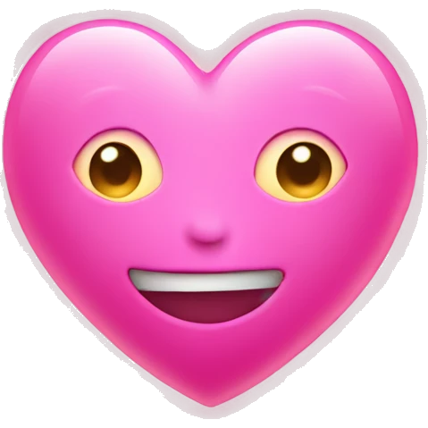 Glowing pink heart emoji