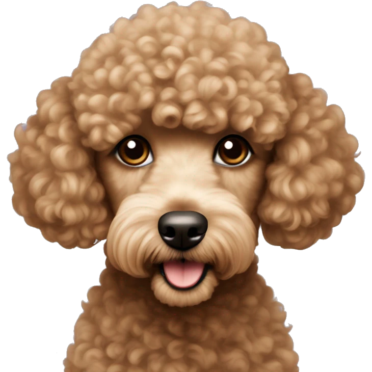 Mini poodle light brown emoji