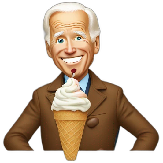 Joe biden eating ice cream emoji