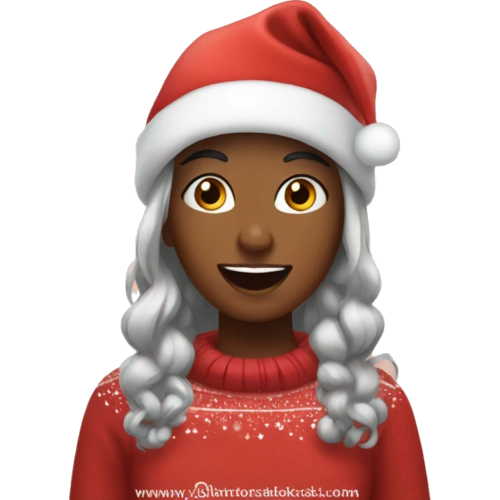 christmas mood girl emoji