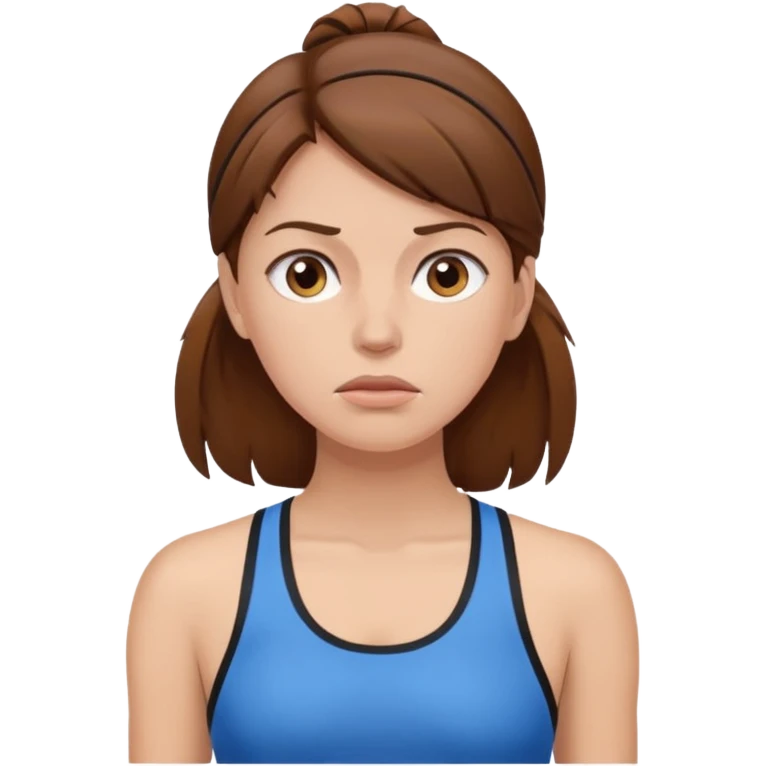 피곤해보이는, 운동복 입은 여자 / 갈새검리 emoji