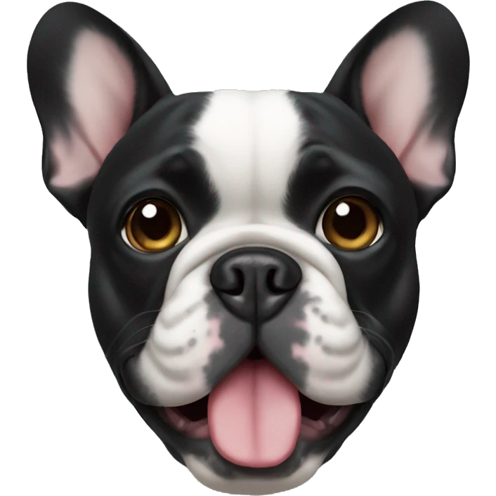 Black French bulldog emoji