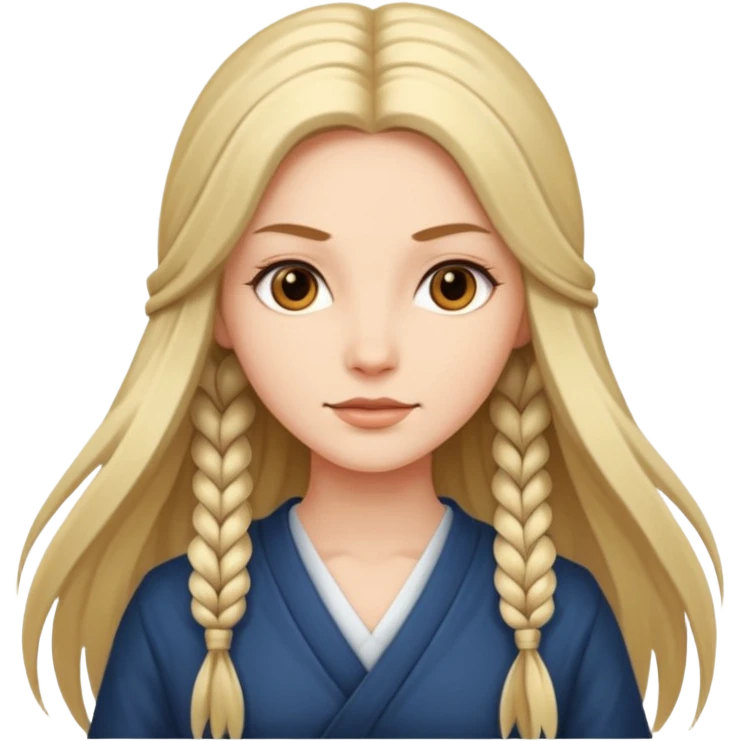 Empowered woman enjoying long tied hairs emoji