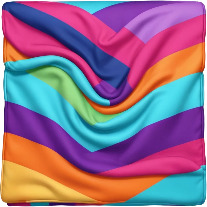 a colorful blanket emoji