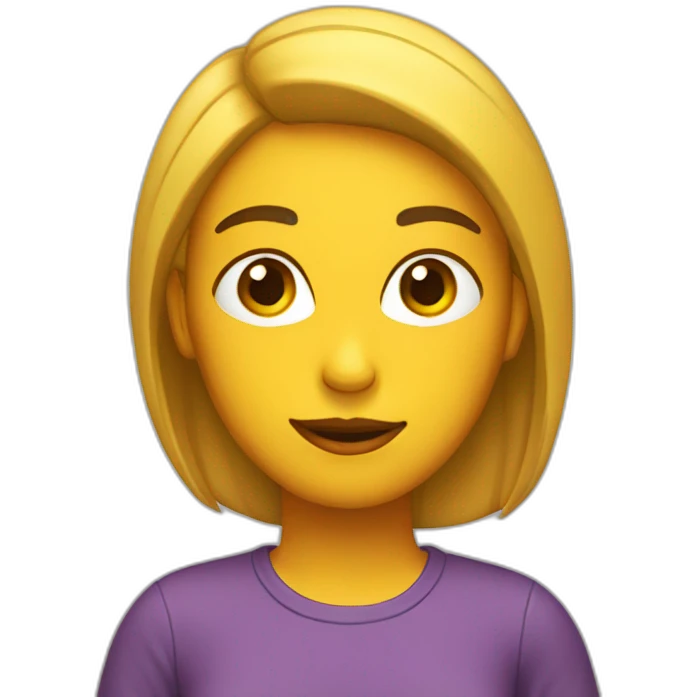 chica con celulare emoji