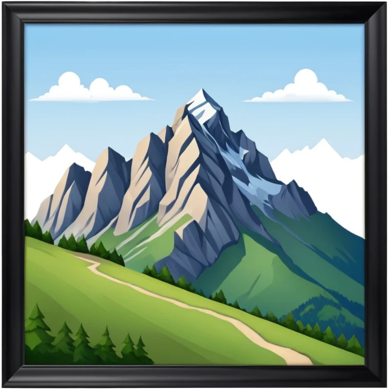 the mountain "Säntis" in St. Galler Rheintal, based on this picture > https://www.hoherkasten.ch/wp-content/uploads/2023/05/Slider_Hoher-Kasten_Sommer.jpg emoji