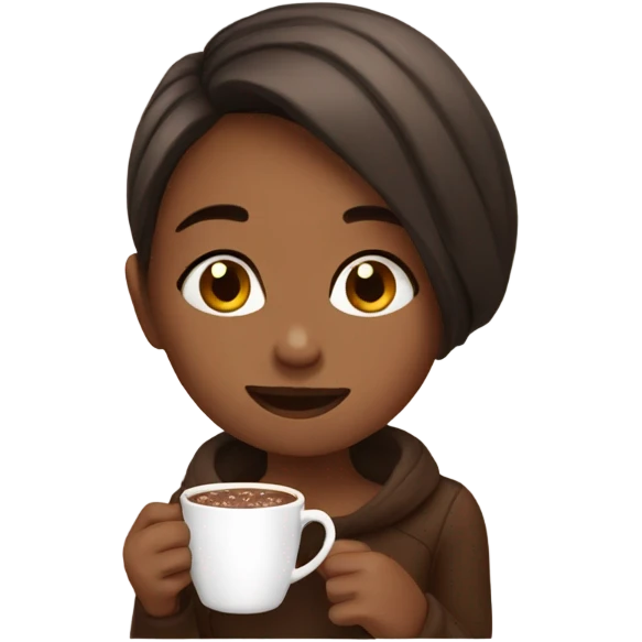 girl drinking hot chocolate  emoji
