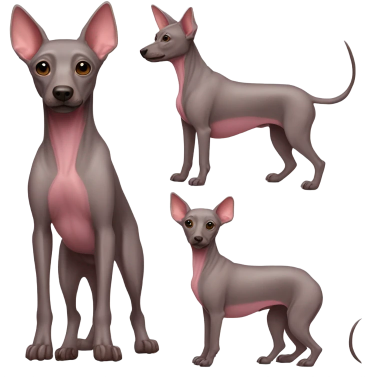 Xoloizcuintle pink emoji