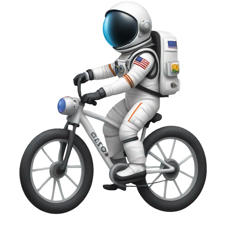 Astronaut on bike emoji