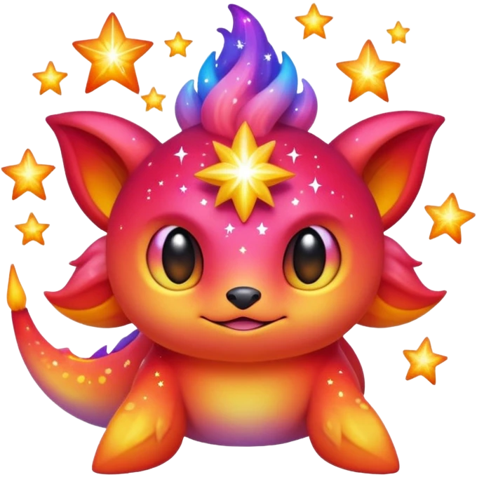 Elemental Bountiful Fruity Fruition Conceivable Forty Fiery Sparky Fierce Colorful Gradient Sparkly Nebular Starry Flaming Viney Rosey Rosy Vinal Dusky Aurorus-Amaura-Auroras-Pokémon-Fakémon-creature emoji