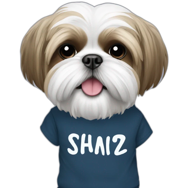 shih tzu with a t-shirt  emoji