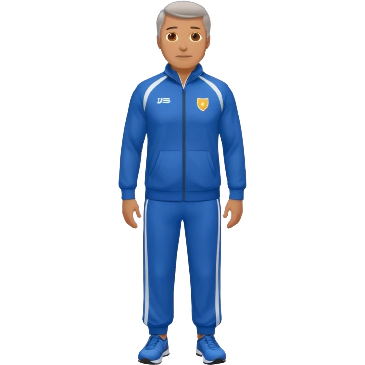 middle-aged track coach full length emoji