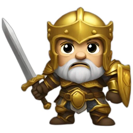 dwarf angry paladin gold emoji