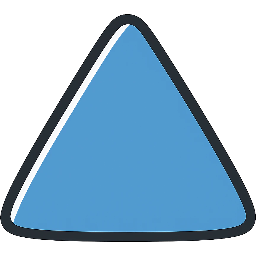 blue triangle minimalist style emoji