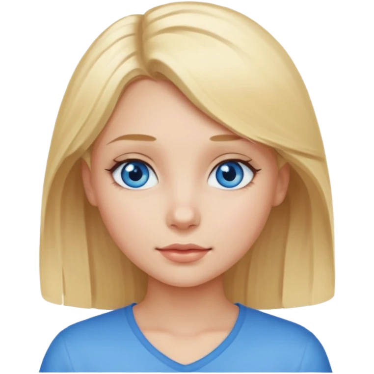 blue eyes blonde hair girl emoji