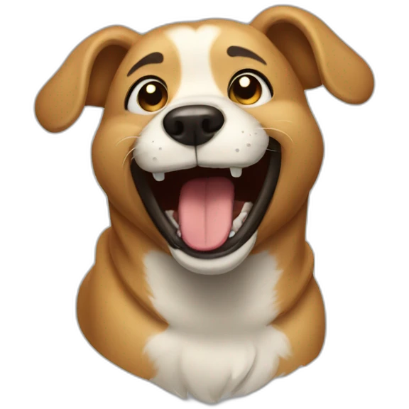 Dog laughing  emoji