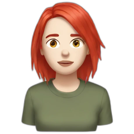 billie eilish with red hair emoji