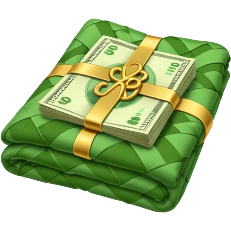 The blanket was spread wide open, and money lay beneath it. emoji
