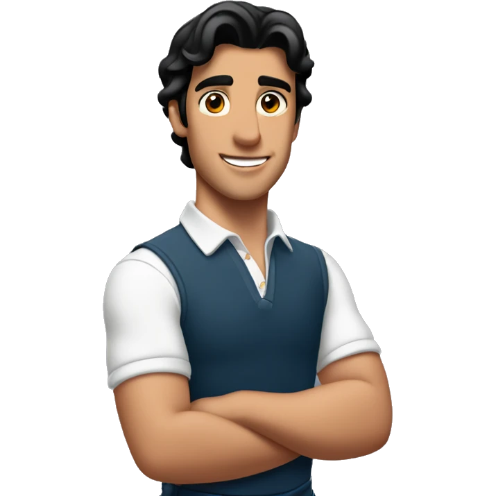 Prince Eric wearing a polo shirt  emoji